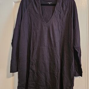 NEW Lands' End women's hooded tunic. Beach swimsuit cover-up. Size XL.
